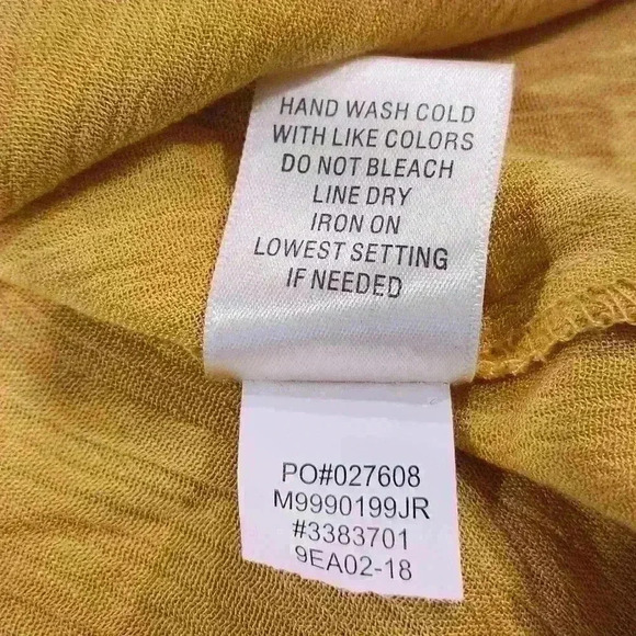 John Paul Richard Raelinn Floral Crochet Detail Mustard Yellow Blouse Top - Picture 5 of 10